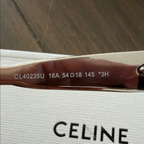 Celine Triomphe CL40235U 30N Silver Frame Sunglasses with Dark Lenses - Picture 5 of 7